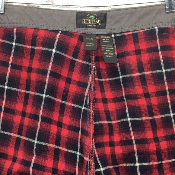 Red Head Flannel Lined Cargo Pants Men 44x30 Gray Straight Leg Outdoor Workwear - Picture 9 of 11